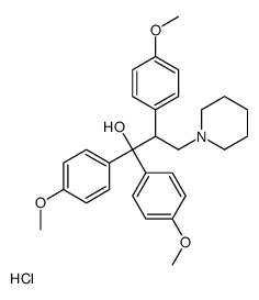 1,1,2-tris(4-methoxyphenyl)-3-piperidin-1-ylpropan-1-ol,hydrochloride Structure