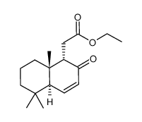 4aα,5,6,7,8,8a-hexahydro-5,5,8aβ-trimethyl-2-oxo-1α-naphthalene acetic acid ethyl ester结构式