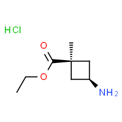 ethyl cis-3-amino-1-methylcyclobutanecarboxylate hydrochloride Structure