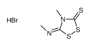 4-methyl-5-methylimino-1,2,4-dithiazolidin-4-ium-3-thione,bromide Structure