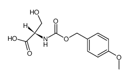 N-[[(4-methoxyphenyl)methoxy]carbonyl]-L-serine structure