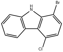 1-溴-4-氯-9H-咔唑结构式