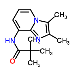 N-(2,3-二甲基咪唑并[1,2-a]吡啶-8-基)新戊酰胺结构式
