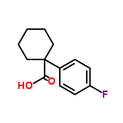 1-(4-氟苯基)环己烷-1-甲酸结构式