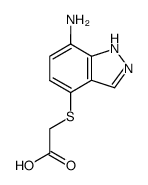 2-(7-amino-1(2)H-indazol-4-ylsulfanyl)-acetic acid Structure