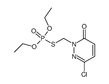 thiophosphoric acid S-(3-chloro-6-oxo-6H-pyridazin-1-ylmethyl) ester O,O'-diethyl ester结构式