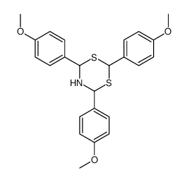 2,4,6-tris(4-methoxyphenyl)-1,3,5-dithiazinane结构式