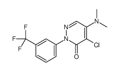 4-chloro-5-dimethylamino-2-[3-(trifluoromethyl)phenyl]pyridazin-3-one结构式