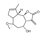 (3aR,6S)-3,3a,4,5,6aβ,7,9aβ,9bα-Octahydro-4α-hydroxy-9-methyl-3-methylenespiro[azuleno[4,5-b]furan-6(2H),2'-oxiran]-2-one structure