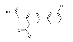 (3'-methoxy-3-nitro-biphenyl-4-yl)-acetic acid结构式