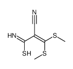 2-cyano-3,3-bis(methylsulfanyl)prop-2-enethioamide结构式