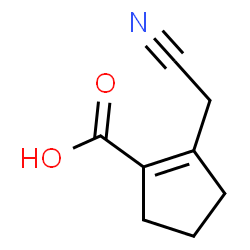 1-Cyclopentene-1-carboxylicacid,2-(cyanomethyl)-(8CI) Structure