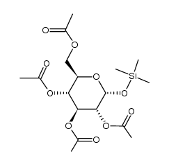 1-O-trimethylsilyl-2,3,4,6-tetra-O-acetyl-α-D-glucopyranoside Structure