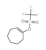 Methanesulfonic acid,1,1,1-trifluoro-, 1-cyclohepten-1-yl ester structure