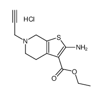ethyl 2-amino-6-prop-2-ynyl-5,7-dihydro-4H-thieno[2,3-c]pyridine-3-carboxylate,hydrochloride Structure