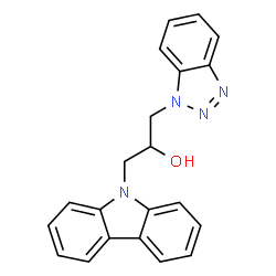 1-(1H-benzo[d][1,2,3]triazol-1-yl)-3-(9H-carbazol-9-yl)propan-2-ol结构式