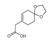 2-(1,4-dioxaspiro[4.5]dec-7-en-8-yl)acetic acid Structure