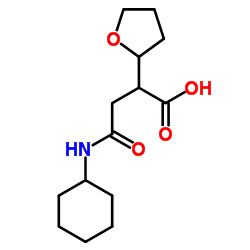 4-(Cyclohexylamino)-4-oxo-2-(tetrahydro-2-furanyl)butanoic acid Structure