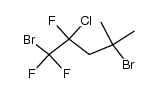 1,4-dibromo-2-chloro-1,1,2-trifluoro-4-methyl-pentane结构式