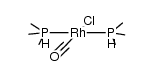 (trimethylphosphine)2Rh(CO)Cl Structure