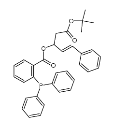 (E)-3-[2-(diphenylphosphanyl)benzoyloxy]-5-phenyl-pent-4-enoic acid tert-butyl ester Structure