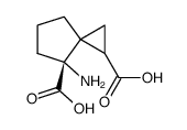 Spiro[2.4]heptane-1,4-dicarboxylic acid, 4-amino-, (4R)- (9CI) structure