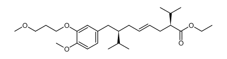 (2S,7R,E)-ethyl 2-isopropyl-7-(4-methoxy-3-(3-methoxypropoxy)benzyl)-8-methylnon-4-enoate Structure