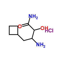 2-Amino-1-hydroxy cyclobutanebutanamide hydrochloride structure