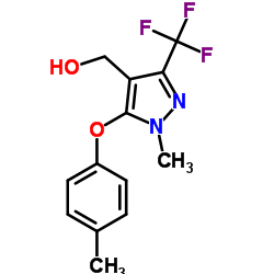 [1-Methyl-5-(4-methylphenoxy)-3-(trifluoromethyl)-1H-pyrazol-4-yl]methanol结构式