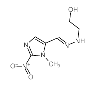 2-[2-[(3-methyl-2-nitro-imidazol-4-yl)methylidene]hydrazinyl]ethanol Structure