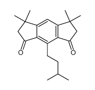 3,3,5,5-Tetramethyl-8-(3-methyl-butyl)-2,3,5,6-tetrahydro-s-indacene-1,7-dione结构式