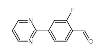 2-氟-4-(2-嘧啶)苯甲醛结构式