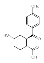 (1R*,2R*,4S*)-4-hydroxy-2-(4-methyl-benzoyl)-cyclohexanecarboxylic acid结构式