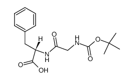 N-t-butyloxycarbonylglycyl-L-phenylalanine Structure