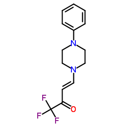 (3E)-1,1,1-Trifluoro-4-(4-phenyl-1-piperazinyl)-3-buten-2-one结构式