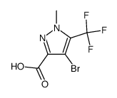 4-bromo-1-methyl-5-trifluoromethyl-3-pyrazolecarboxylic acid结构式