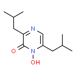 1-Hydroxy-3,6-bis(2-methylpropyl)pyrazin-2(1H)-one structure