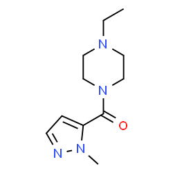 Piperazine, 1-ethyl-4-[(1-methyl-1H-pyrazol-5-yl)carbonyl]- (9CI) structure