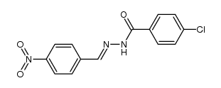 4-chloro-N'-[(1E)-4-nitrophenylmethylidene]benzohydrazide结构式