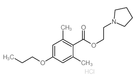 2-pyrrolidin-1-ylethyl 2,6-dimethyl-4-propoxy-benzoate结构式