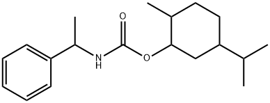 N-(α-Methylbenzyl)carbamic acid 5-isopropyl-2-methylcyclohexyl ester结构式