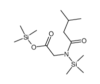 N-(3-Methyl-1-oxobutyl)-N-(trimethylsilyl)glycine trimethylsilyl ester structure