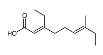 3-ethyl-7-methylnona-2,6-dienoic acid Structure