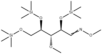 3-O-Methyl-2-O,4-O,5-O-tris(trimethylsilyl)-D-ribose O-methyl oxime结构式