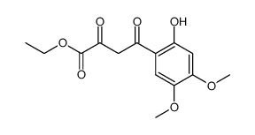 4-(2-hydroxy-4,5-dimethoxy-phenyl)-2,4-dioxo-butyric acid ethyl ester Structure