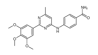 4-[[6-methyl-2-(3,4,5-trimethoxyphenyl)pyrimidin-4-yl]amino]benzamide结构式