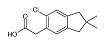 2-(6-chloro-2,2-dimethyl-1,3-dihydroinden-5-yl)acetic acid结构式