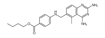4-[(2,4-diamino-5-methyl-quinazolin-6-ylmethyl)-amino]-benzoic acid butyl ester结构式