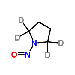 1-Nitroso(2,2,5,5-2H4)pyrrolidine结构式
