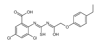 3,5-DICHLORO-2-[[[[(4-ETHYLPHENOXY)ACETYL]AMINO]THIOXOMETHYL]AMINO]-BENZOIC ACID结构式